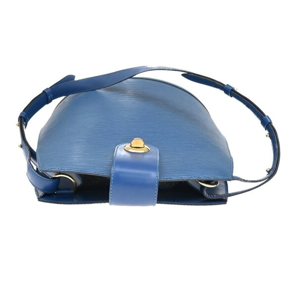 LOUIS VUITTON LV Logo Cluny Shoulder Bag Epi Leather Blue France M52255 85EF306 - Picture 5 of 15